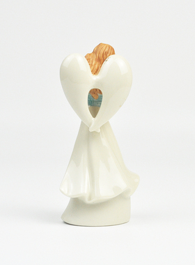 Cershar lenox小天使抱鸽子小鸟陶瓷装饰工艺品摆件节日礼物礼品