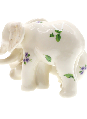 Cershar Lenox原包装盒一对大象 陶瓷装饰摆件 圣诞节礼品礼物