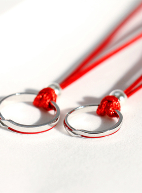 知了原创情侣戒指一对可拆分项链