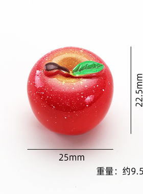 夜光雪顶红苹果仿真微缩食玩