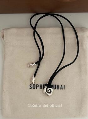 SophieBuhai纯银黑绳女百搭项链