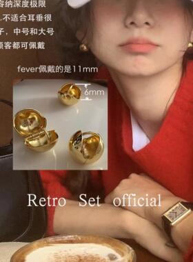 纯银时髦银针女百搭耳环