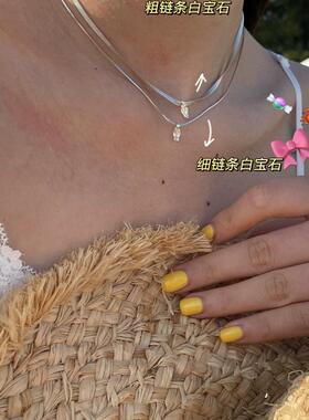 SOUHAIT宝石纯银蛇骨链女日韩