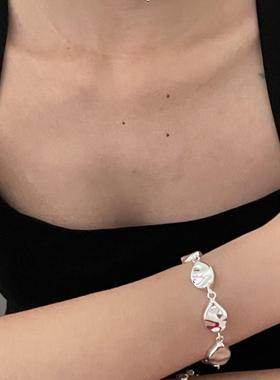 项链纯银百搭蝴蝶结女