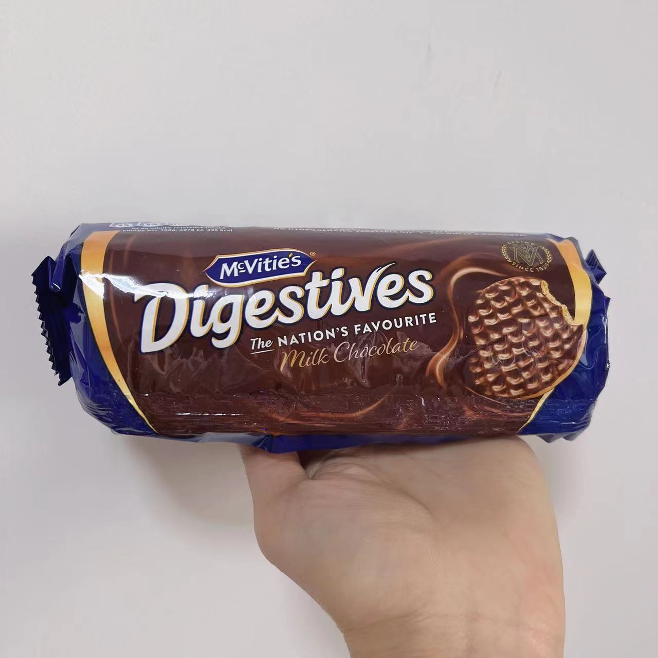 3个包邮现货英国McVities Digestives麦维他牛奶黑巧克力消化饼干-图0