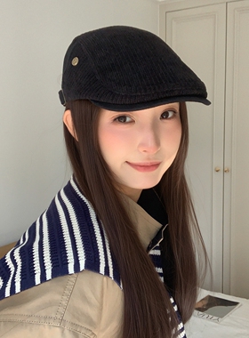 前进帽女新款秋冬复古气质老钱风