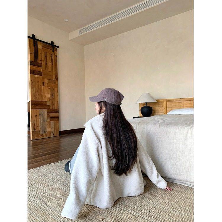 日本offcat休闲百搭白色立领防羊羔毛外套女秋冬宽松加厚保暖开衫,淘宝优惠券,粉丝福利购,淘宝优惠卷