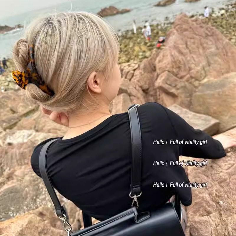 一起去海边看日出吧~韩系简约百搭醋酸抓夹盘发鲨鱼夹发饰女ins