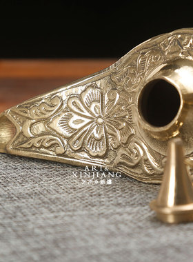 印度进口纯铜阿拉丁神灯复古摆件