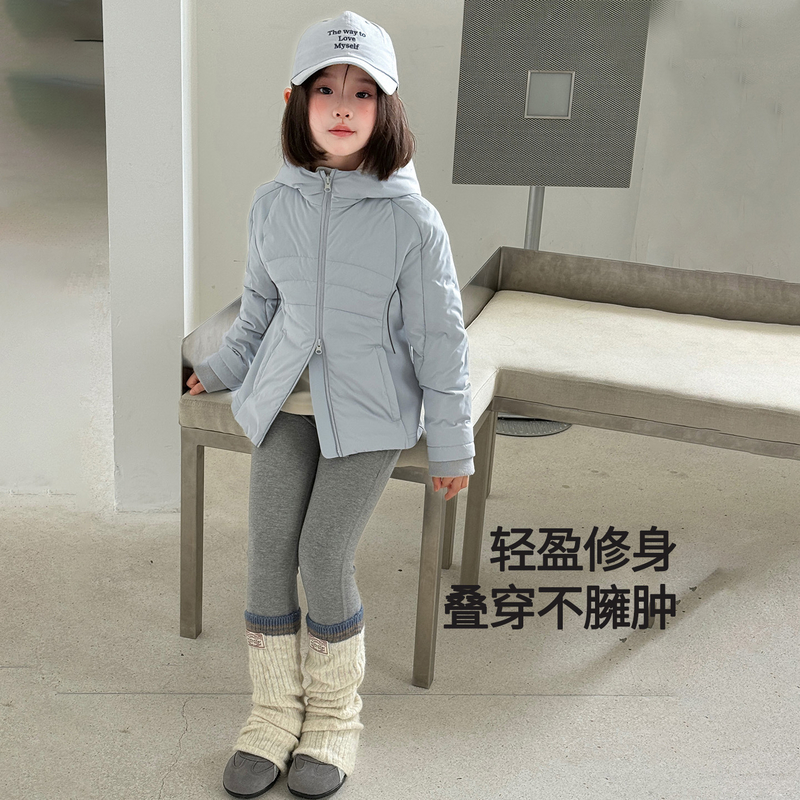 【鹅绒】图图小象童装女童轻薄羽绒服2025冬季新款白鹅绒保暖外套 - 图2