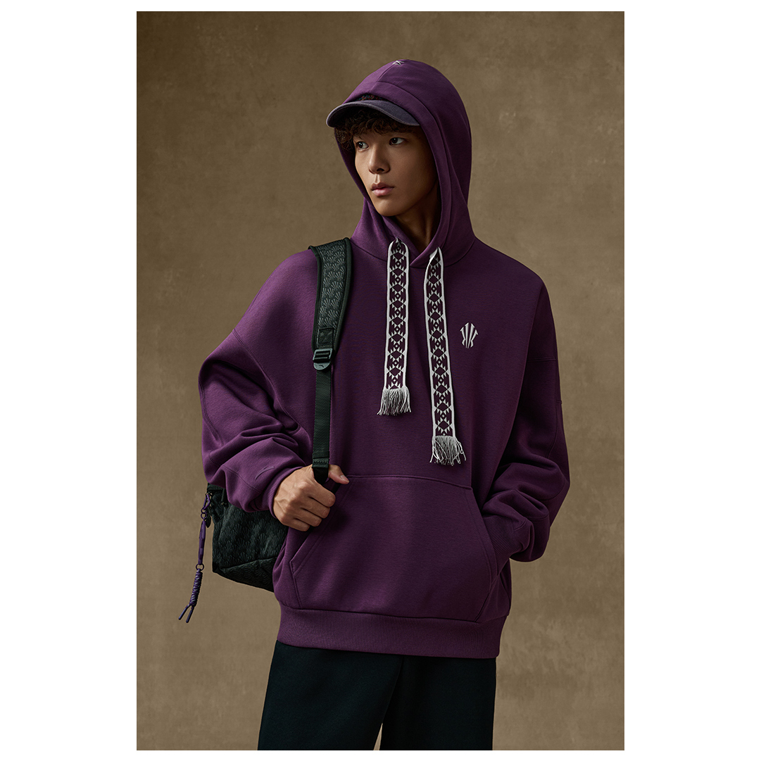 YZ安踏凯里·欧文系列潮流美式加绒休闲卫衣男女同款172541702N - 图2