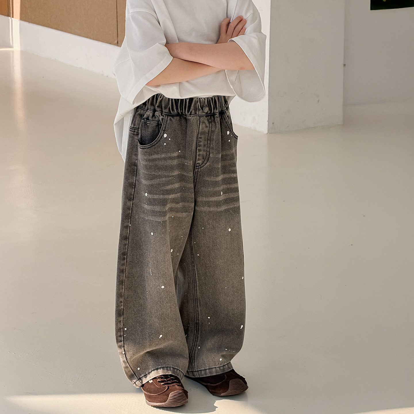 貌貌妈家男童牛仔裤春季2026新款韩版潮范儿童弯刀裤宽松童装裤子,淘宝优惠券,粉丝福利购,淘宝优惠卷