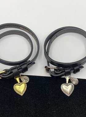 麦家真皮新款爱心项圈