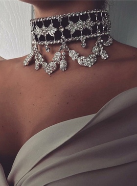 哥特满钻奢华重工项圈chocker