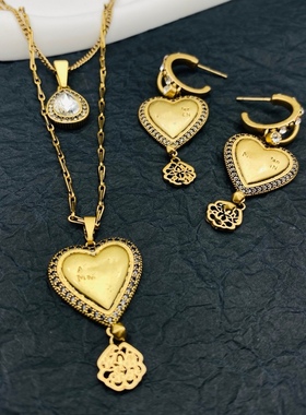 麦家爱心系列耳环项链vintage