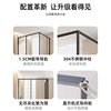 Extremely narrow L-shaped side sliding door shower room with wet and dry separation