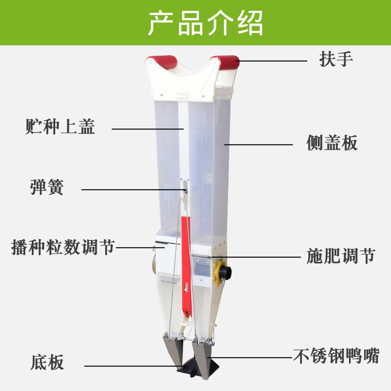 新款玉米点播器家用花生大豆施肥播种一体机多功能手动点包谷神器 - 图0