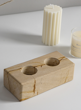 木化石烛台客厅餐桌欧式简约欧式