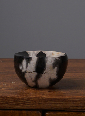 木化石干果盘石头摆设收纳盘