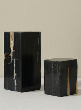 木化石书档书房书柜装饰品摆件