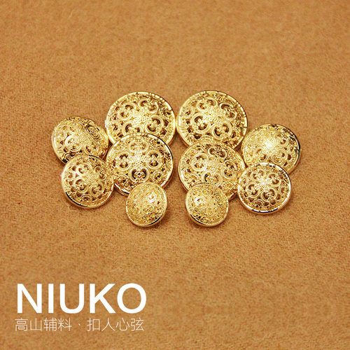 NIUKO辅料 超高档高贵品质金属大衣纽扣子专卖皇家外套钮扣定制 - 图1
