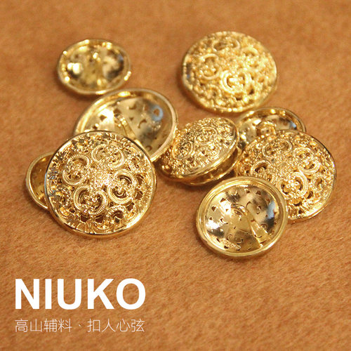 NIUKO辅料 超高档高贵品质金属大衣纽扣子专卖皇家外套钮扣定制 - 图3