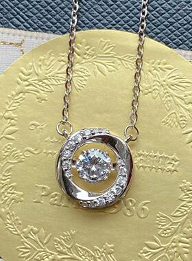 轻奢法国心动跳动纯银项链礼物