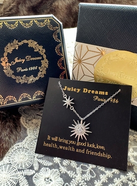 法国轻奢纯银小太阳情侣项链