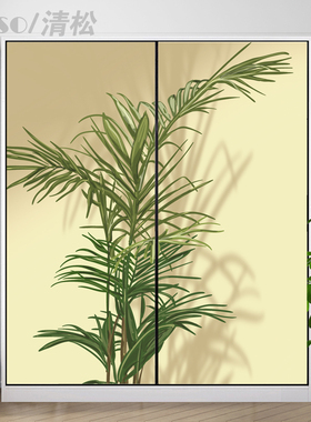 卧室玻璃贴纸pvc简约风
