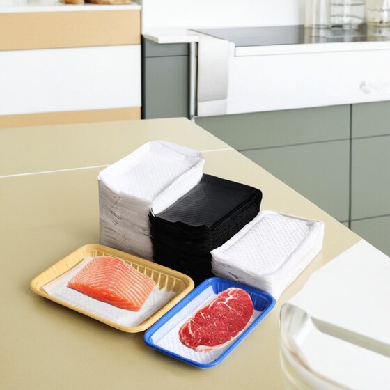 Fresh absorbent fish and meat paper rectangular