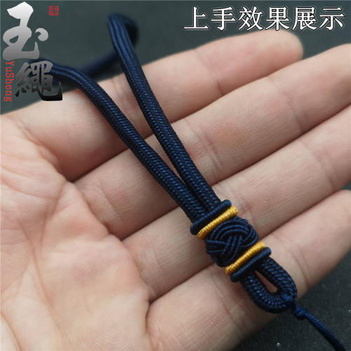 手把件绳简约菠萝扣细款手工编织文玩挂件手腕绳玛瑙翡翠手玩件绳 - 图0