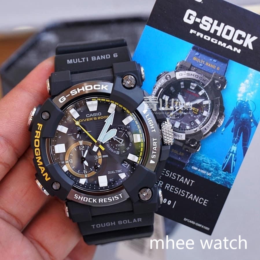 日本代购卡西欧七代蛙人光能电波男表GWF-A1000C-1AJF XC - 图0