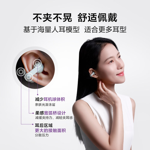 Sony/索尼音扣LinkBuds Clip耳夹耳机开放式蓝牙耳机办公健身运动 - 图2