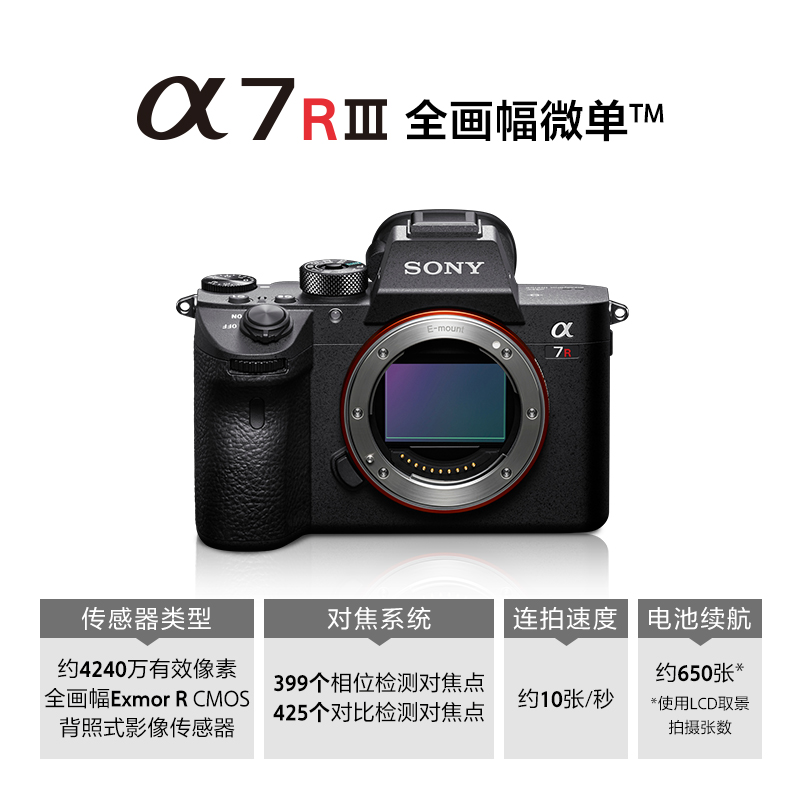 Sony/索尼 Alpha 7R Ⅲ A7RM3A 全画幅微单相机 高画质 - 图1