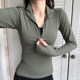 磨毛秋冬新品半拉链显瘦瑜伽服女高领上衣长袖外穿运动训练健身服