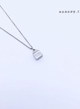 国潮风原创几何印章男士钛钢吊坠