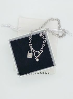 原宿风金属球钥匙锁骨链amb同款