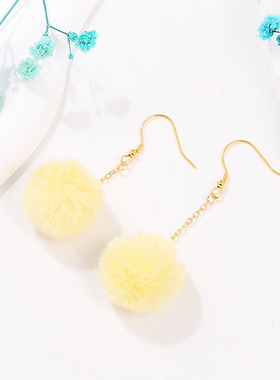 仿兔毛球20MM小香风吊坠
