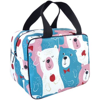 ໂຮງຮຽນປະຖົມຂອງນັກຮຽນ Lunch box handbag waterproof zipper storage bag can be flat flat lunch bag lunch bag with rice