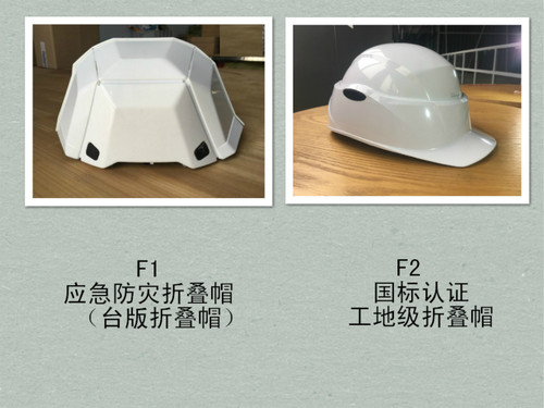 可折叠反光头盔塑料帽国标便携式地避震防灾收纳防护 - 图0