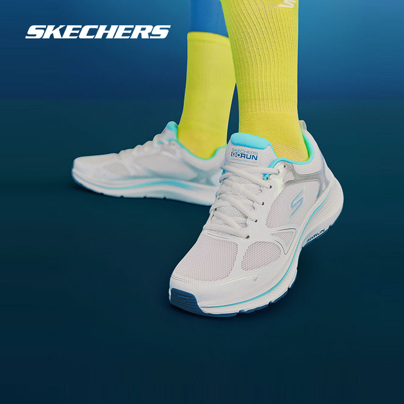 Skechers斯凯奇2024年秋季新款女鞋透气缓震运动鞋舒适百搭妈妈鞋