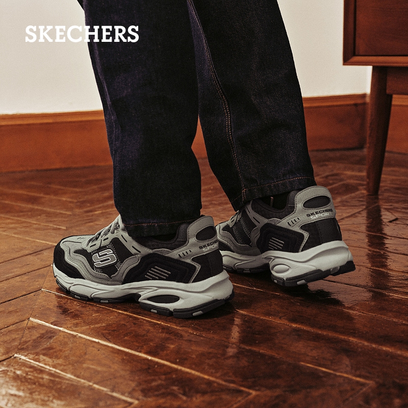 Skechers斯凯奇男鞋夏季复古潮流百搭运动鞋厚底增高老爹鞋休闲鞋