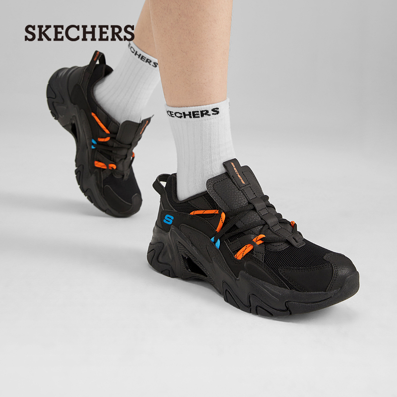 Skechers斯凯奇春夏男鞋复古机甲鞋三代厚底增高老爹鞋百搭运动鞋 - 图1