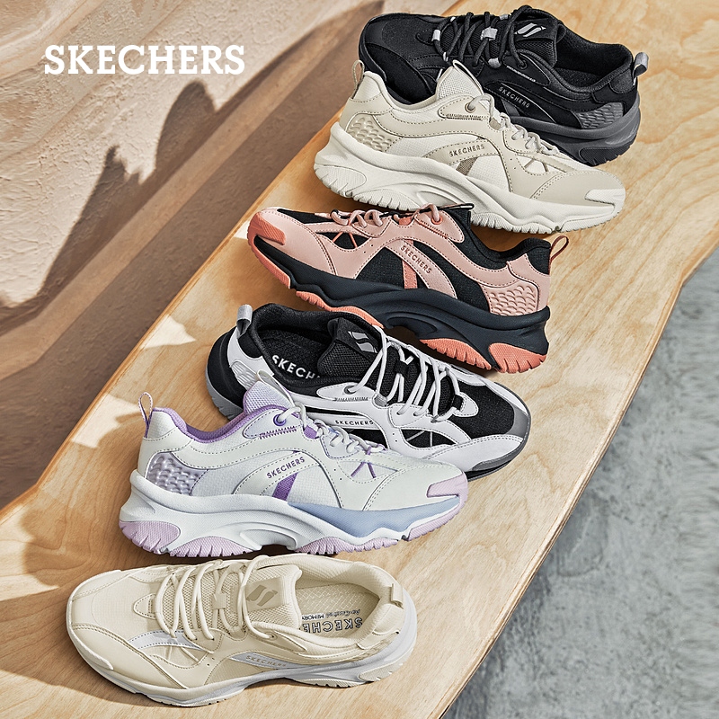 【成毅同款】Skechers斯凯奇漫月鞋女鞋厚底跑鞋休闲运动鞋老爹鞋-图3