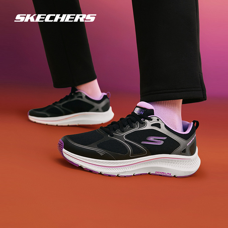Skechers斯凯奇2024年秋季新款女鞋透气缓震运动鞋舒适百搭妈妈鞋