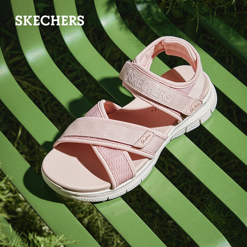 【母亲节礼物】Skechers斯凯奇夏女鞋休闲凉鞋舒适外穿沙滩凉鞋 - 图3