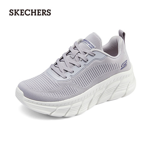 斯凯奇夏季女鞋厚底增高小白鞋休闲耐磨慢跑鞋高回弹软底运动鞋 - 图1