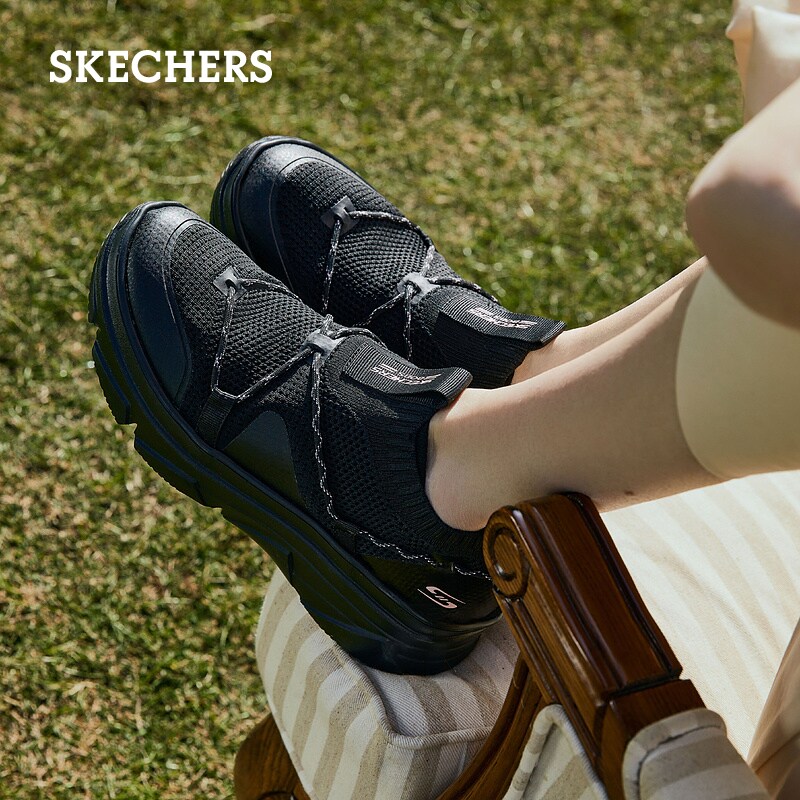 斯凯奇懒懒鞋秋冬时尚百搭一脚蹬运动鞋休闲鞋小白鞋增高厚底女鞋