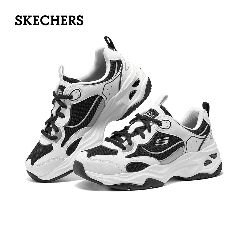 Skechers斯凯奇夏季女鞋经典厚底增高老爹鞋时尚舒适休闲运动鞋 - 图3