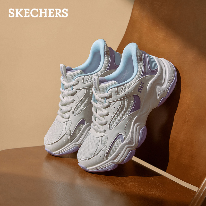 斯凯奇云朵泡芙闪穿鞋|2026春季新款女熊猫鞋老爹鞋休闲运动鞋,淘宝优惠券,粉丝福利购,淘宝优惠卷